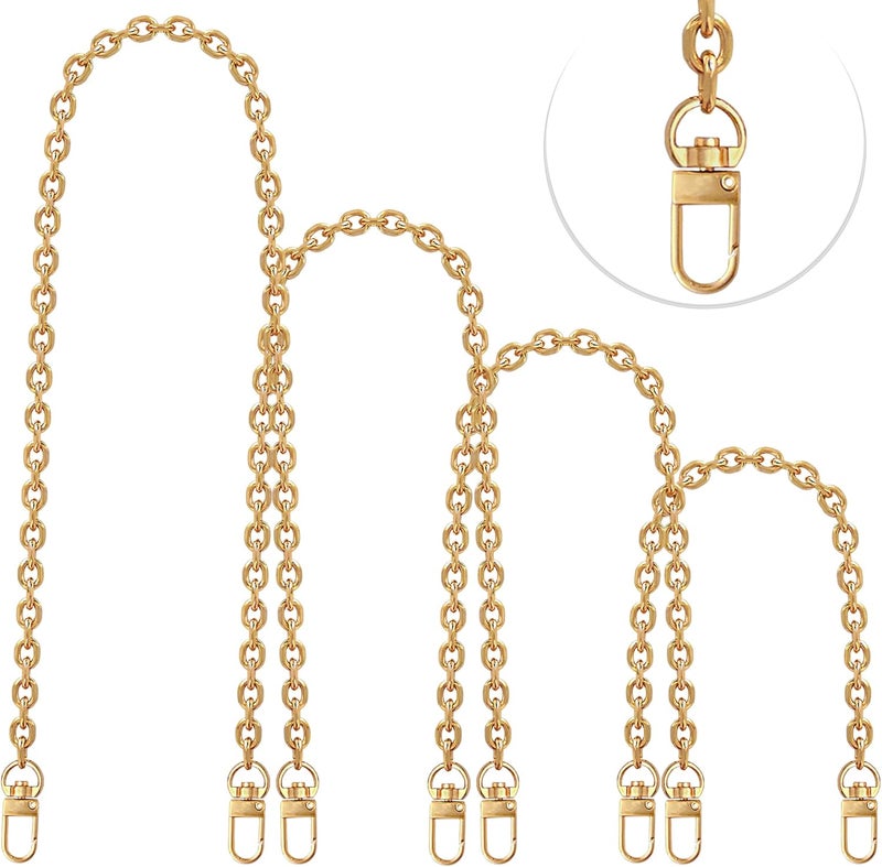 Chewarelly 4 Pcs Different Size Purse Chain Strap Cross body Chain Strap Replacement Chain for Handbag Shoulder Bag Purse(15.7/23.6/31.5/47.2 Inches-O chain 0.28 Inch, Gold) - Image 1
